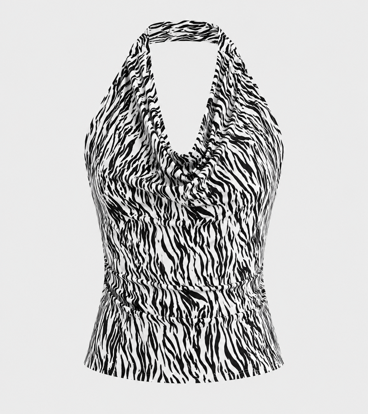 Μαύρη Εφαρμοστή Μπλούζα Animal Print