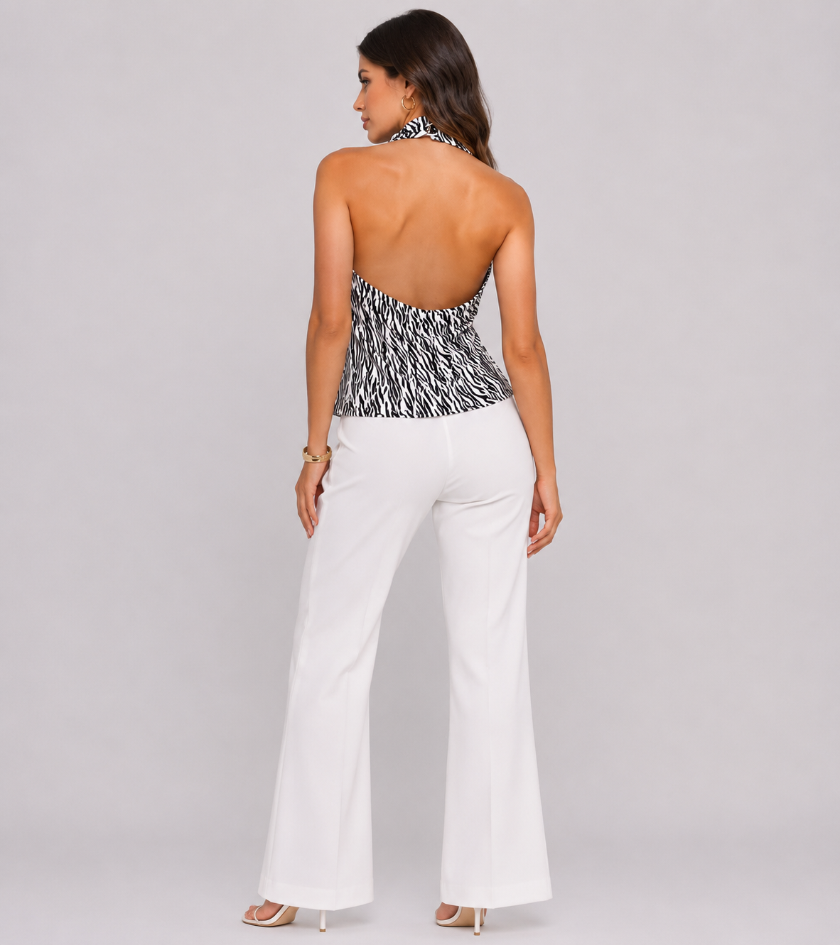 Μαύρη Εφαρμοστή Μπλούζα Animal Print