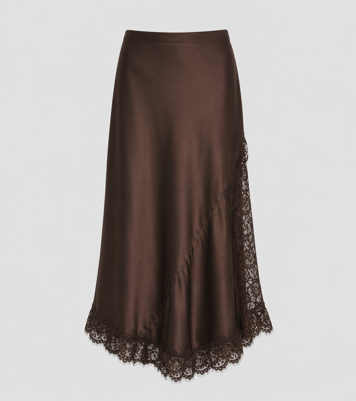 Long Skirt with Satin Lace