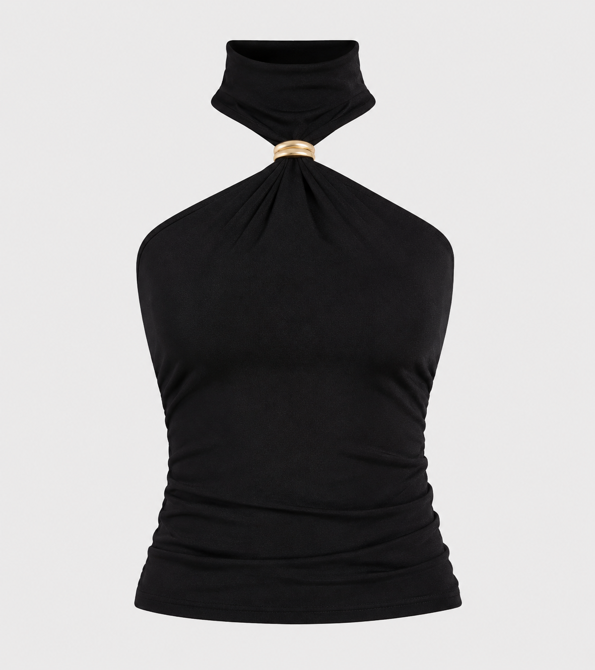 Μαύρο Slim Fit Crop Top