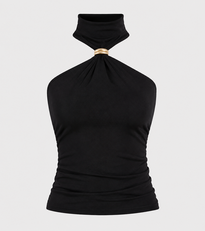 Μαύρο Slim Fit Crop Top