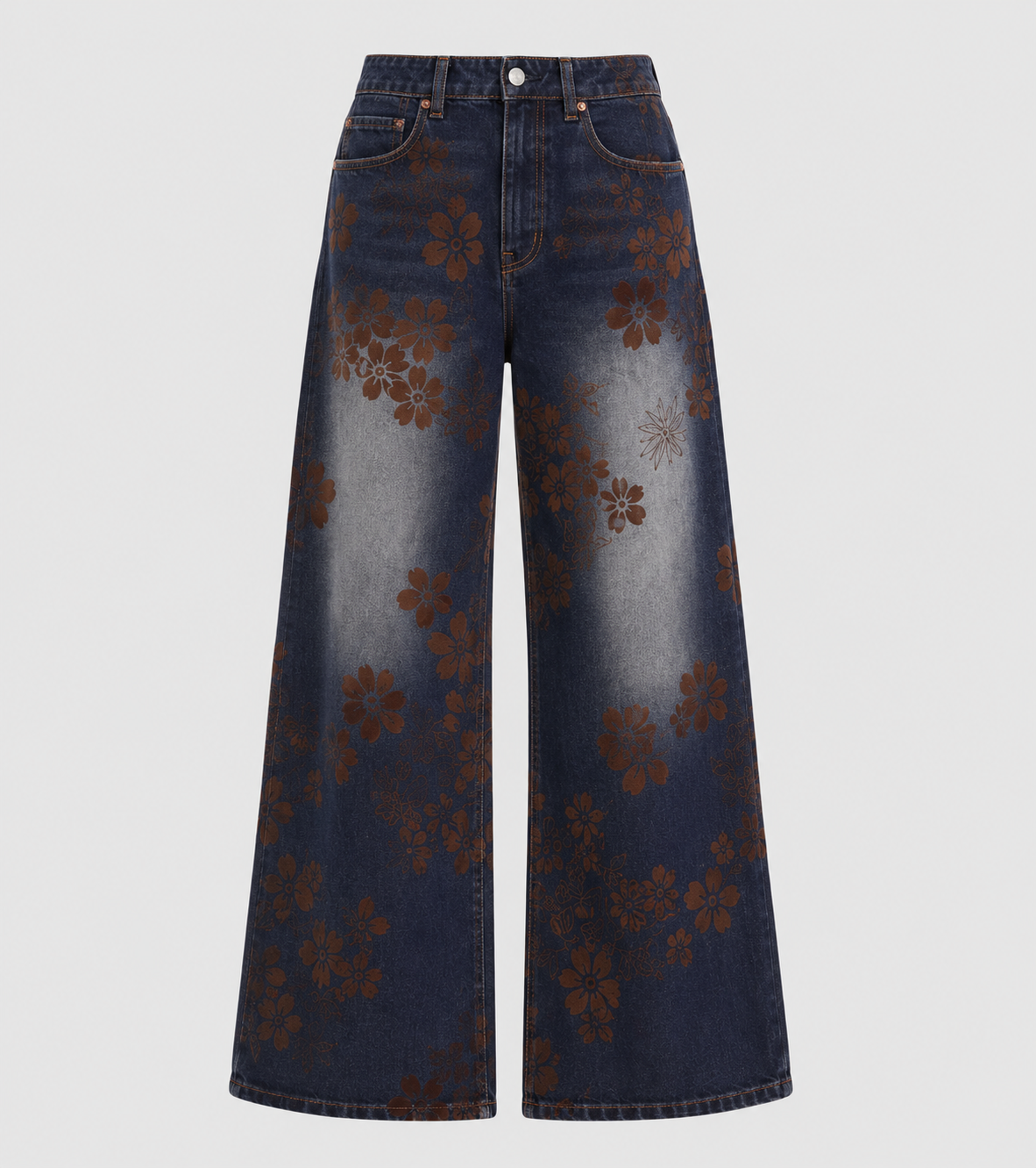 Wide Leg Denim Pants