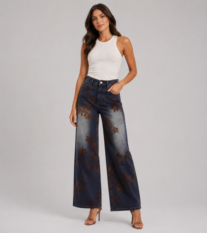 Wide Leg Denim Pants